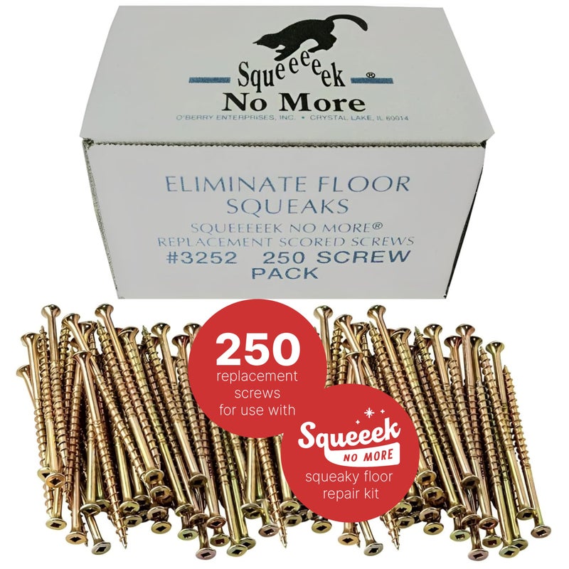 SQUEEEK NO MORE Counter-Snap Screws for SQUEEEK NO MORE Squeaky Floor Repair Kit â€“ Replacement Screws â€“ Zinc-Plated, Rust-Resistant for Hardwood, Carpet, Vinyl & Linoleum Floors (250 Count) - Image 2